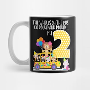 The Wheels On The Bus 2nd Birthday 2 Years Old Family Matching Mug